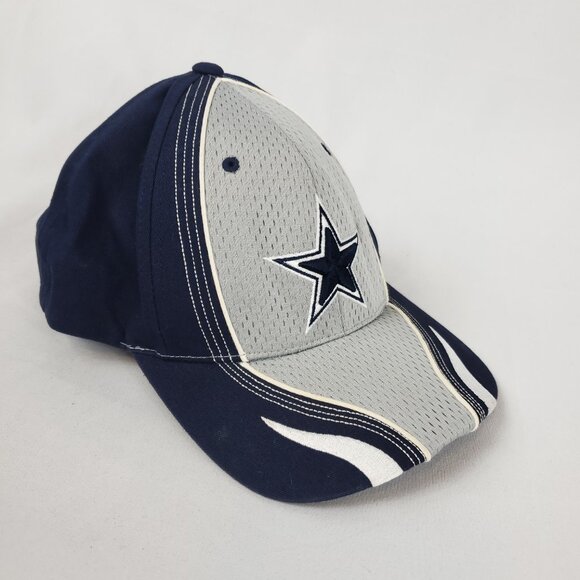 Dallas Cowboys Navy Blue/Grey Embroidered Logo Ball Cap OSFA Mesh - Picture 2 of 11
